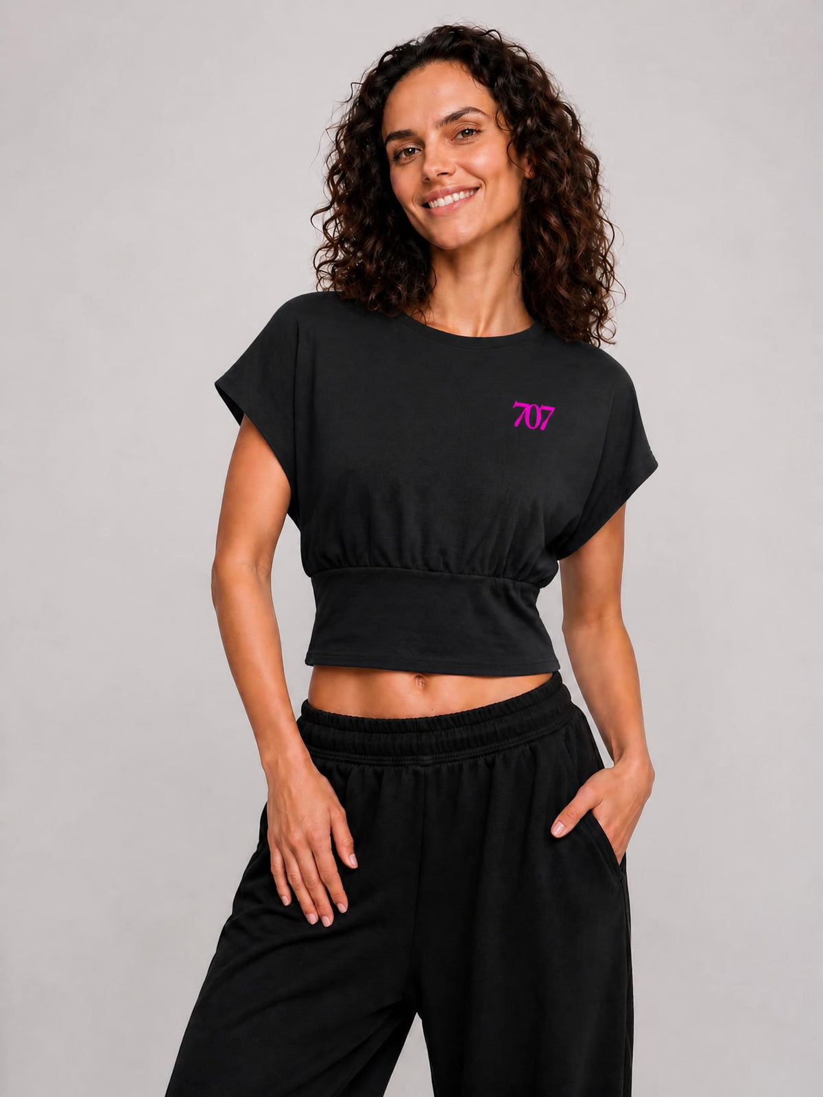 4GVIN Women’s Crop Dolman T-Shirt