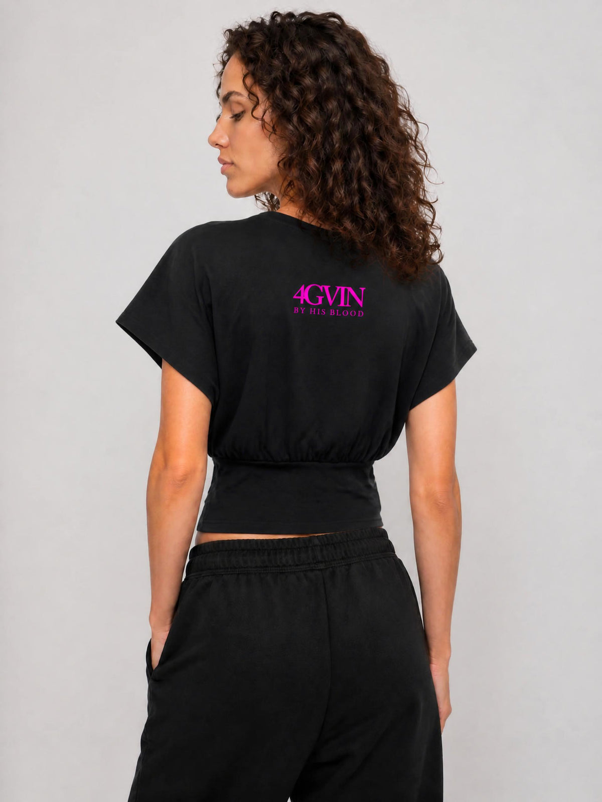 4GVIN Women’s Crop Dolman T-Shirt