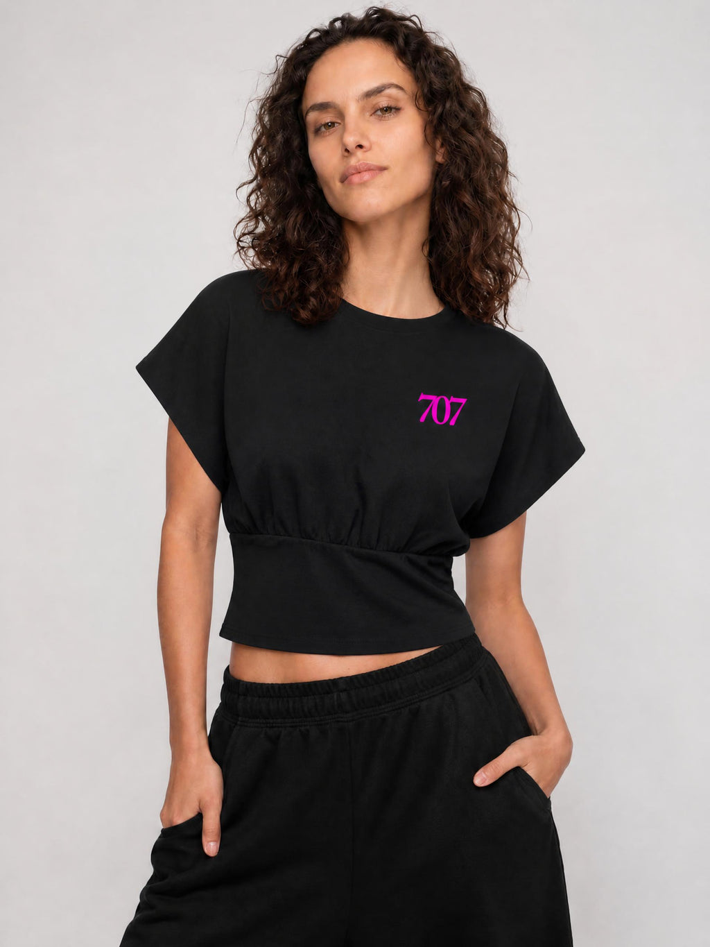 4GVIN Women’s Crop Dolman T-Shirt