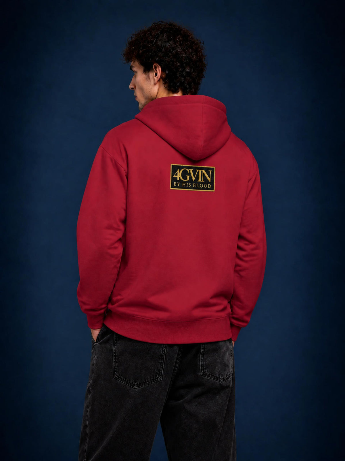 4GVIN Unisex Boxy Fleece Piping Full Zip Hoodie