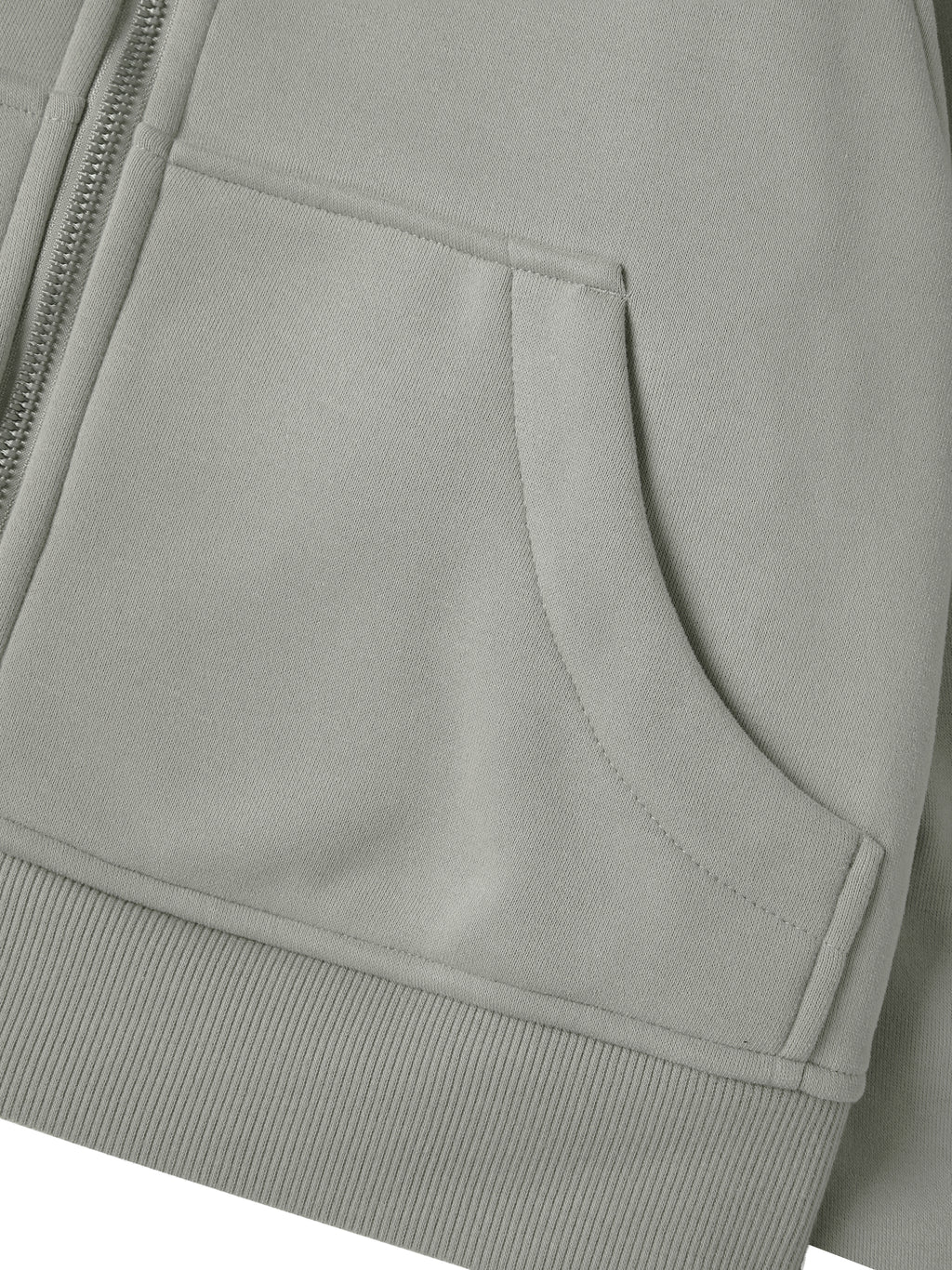 4GVIN Jesus Is King " Girls Cropped Zip-Through Hoodie