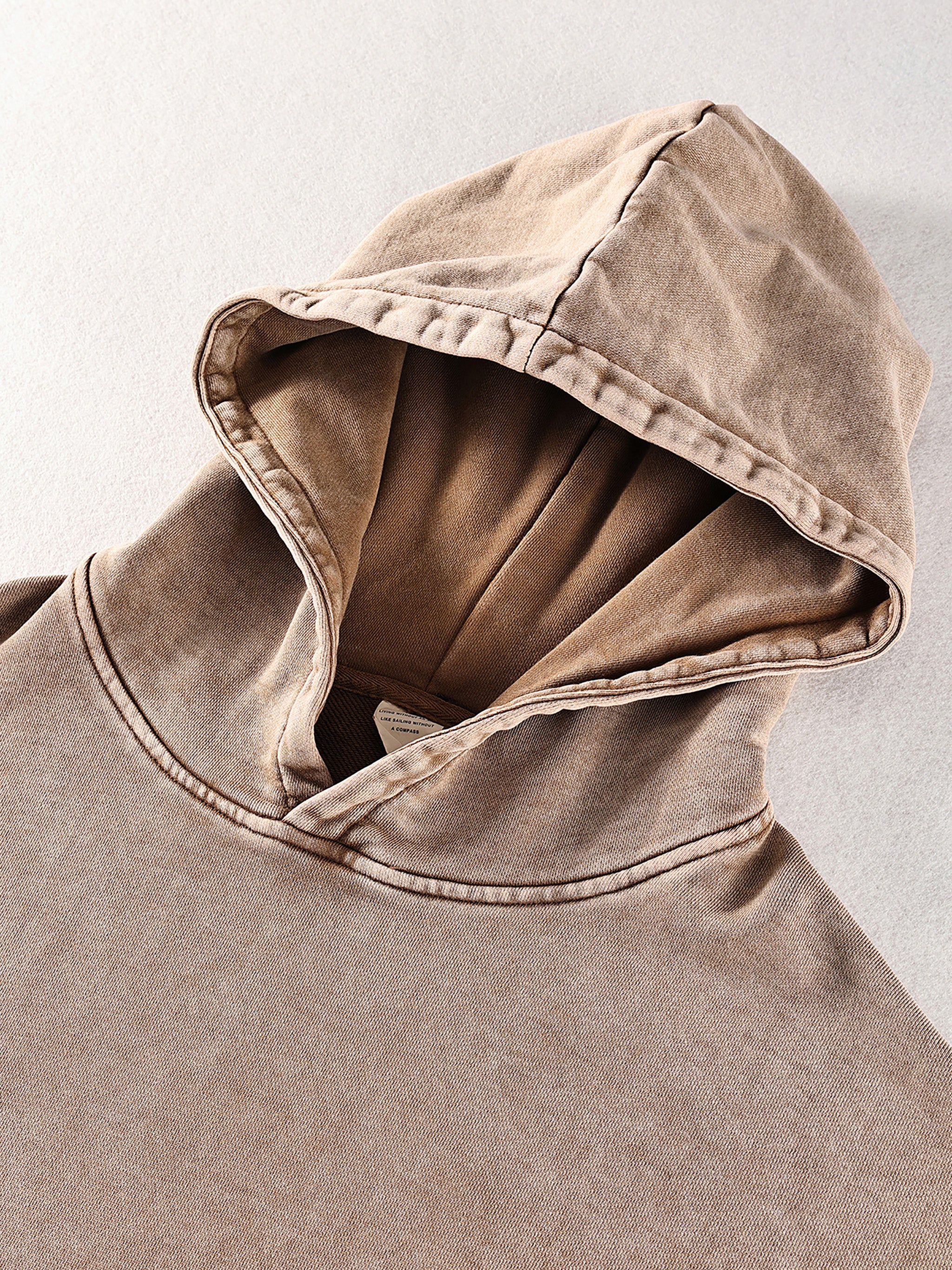 4GVIN ( 5 Panes ) Snow Washed Loose Cotton Hoodie