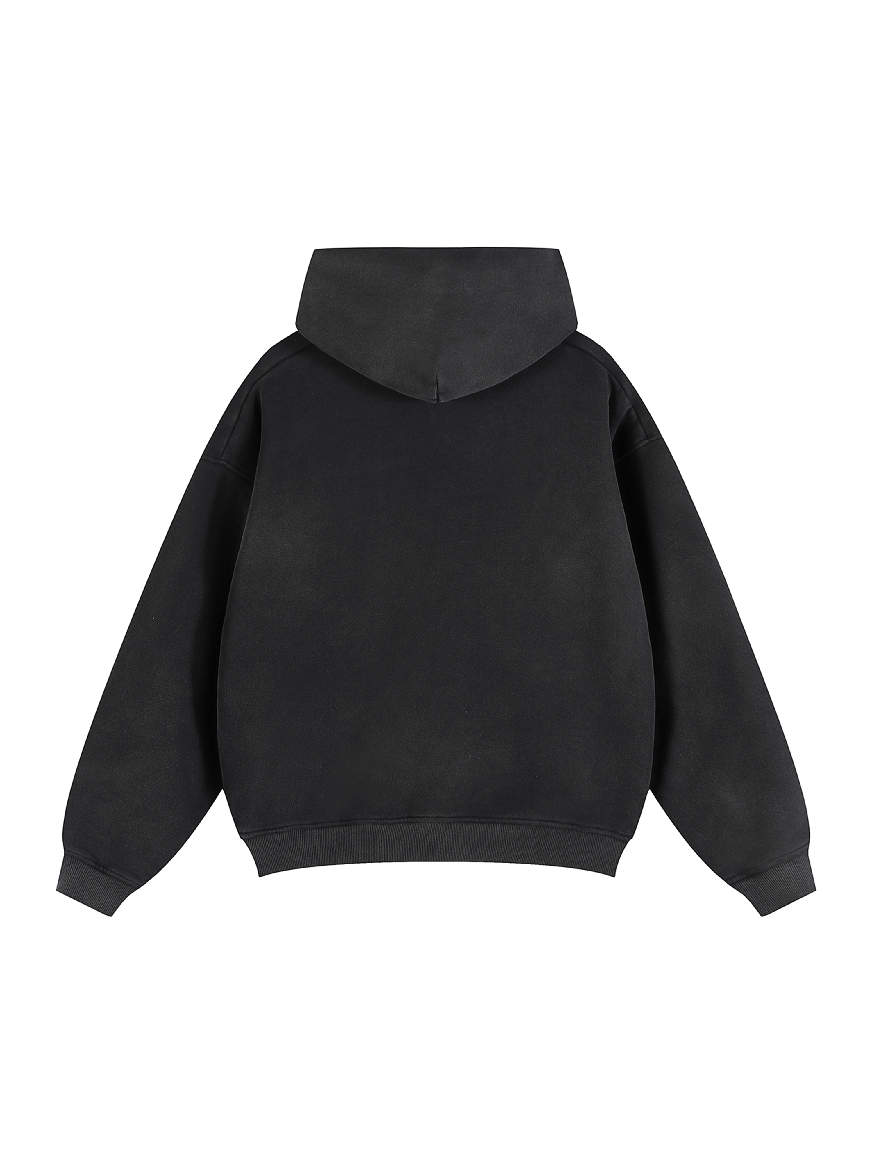 4GVIN ( No Fear ) Sunfade Two-way Zipper Boxy Fleece Hoodie
