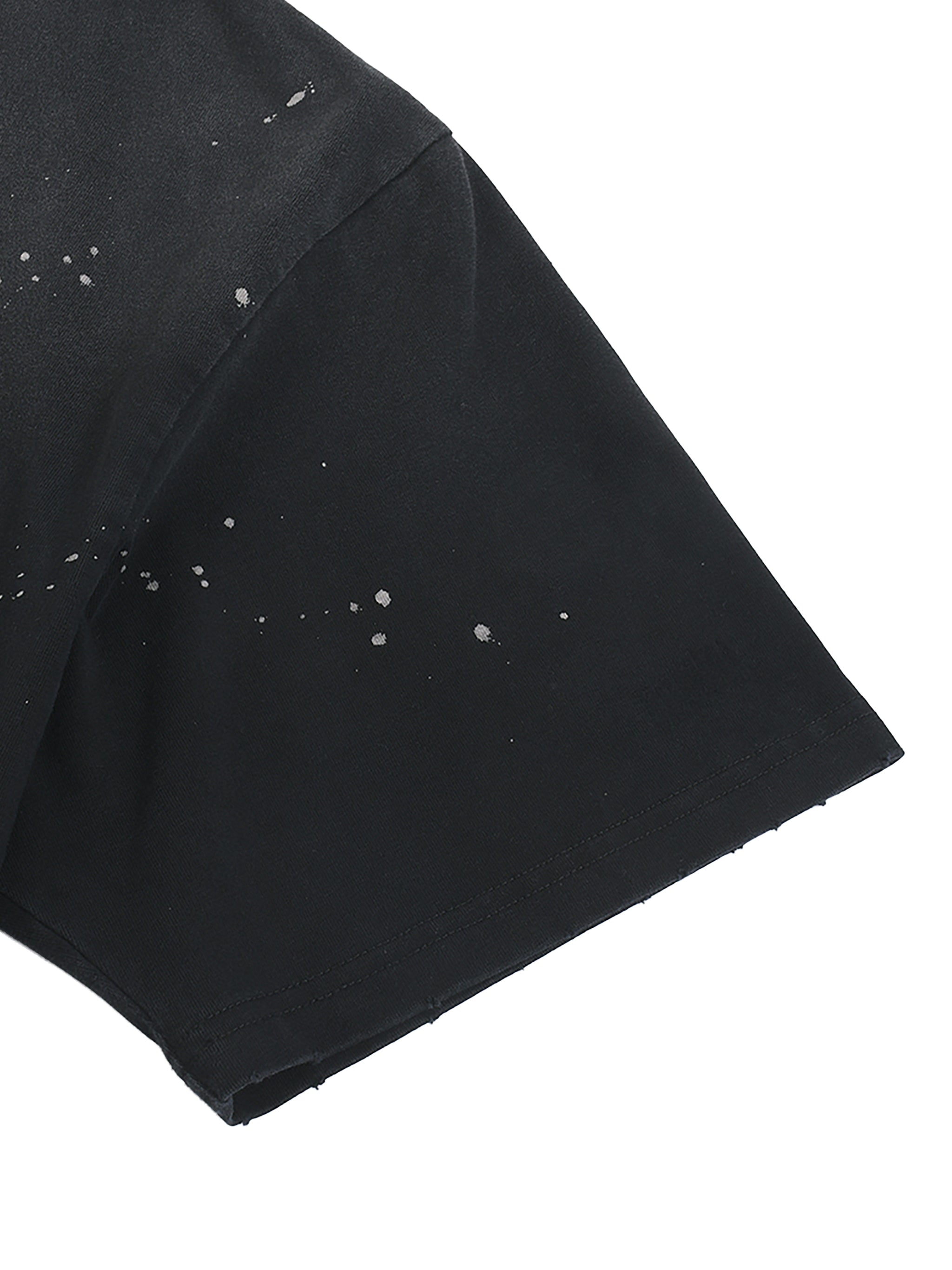 4GVIN Hand-Frayed Sunfade Paint Splatter T-Shirt