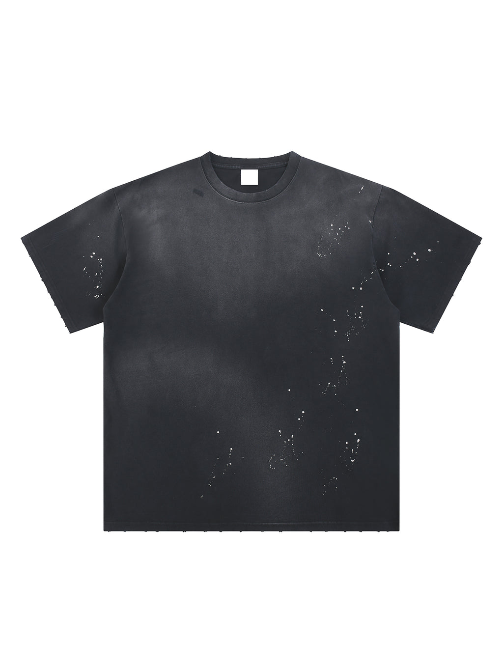 4GVIN Hand-Frayed Sunfade Paint Splatter T-Shirt