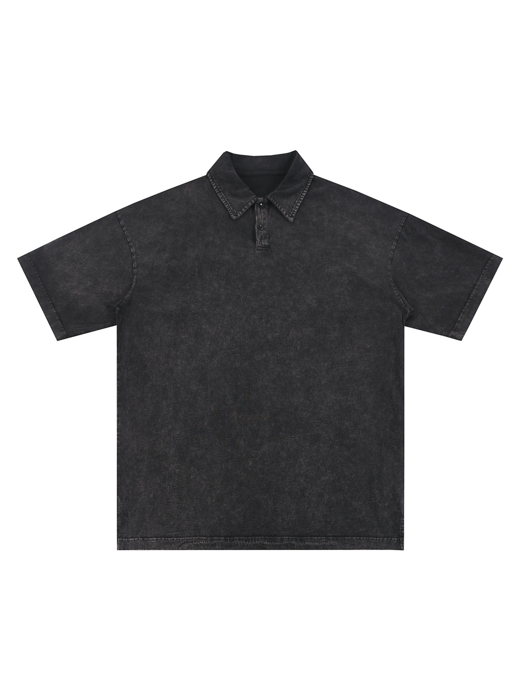 4GVIN "By His Blood" Acid Wash Polo – Charcoal