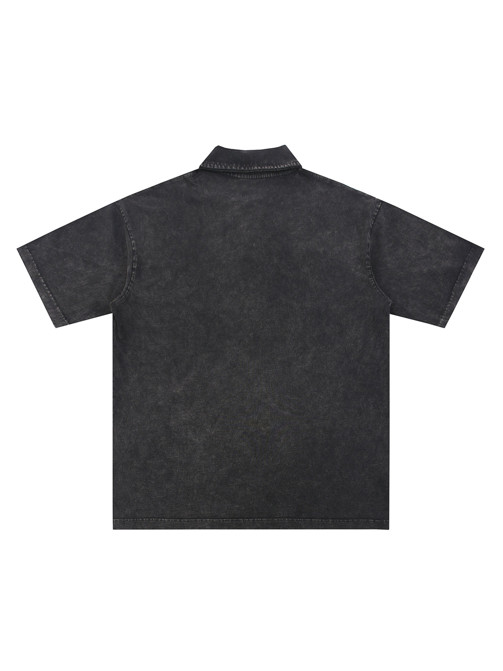 4GVIN "By His Blood" Acid Wash Polo – Charcoal