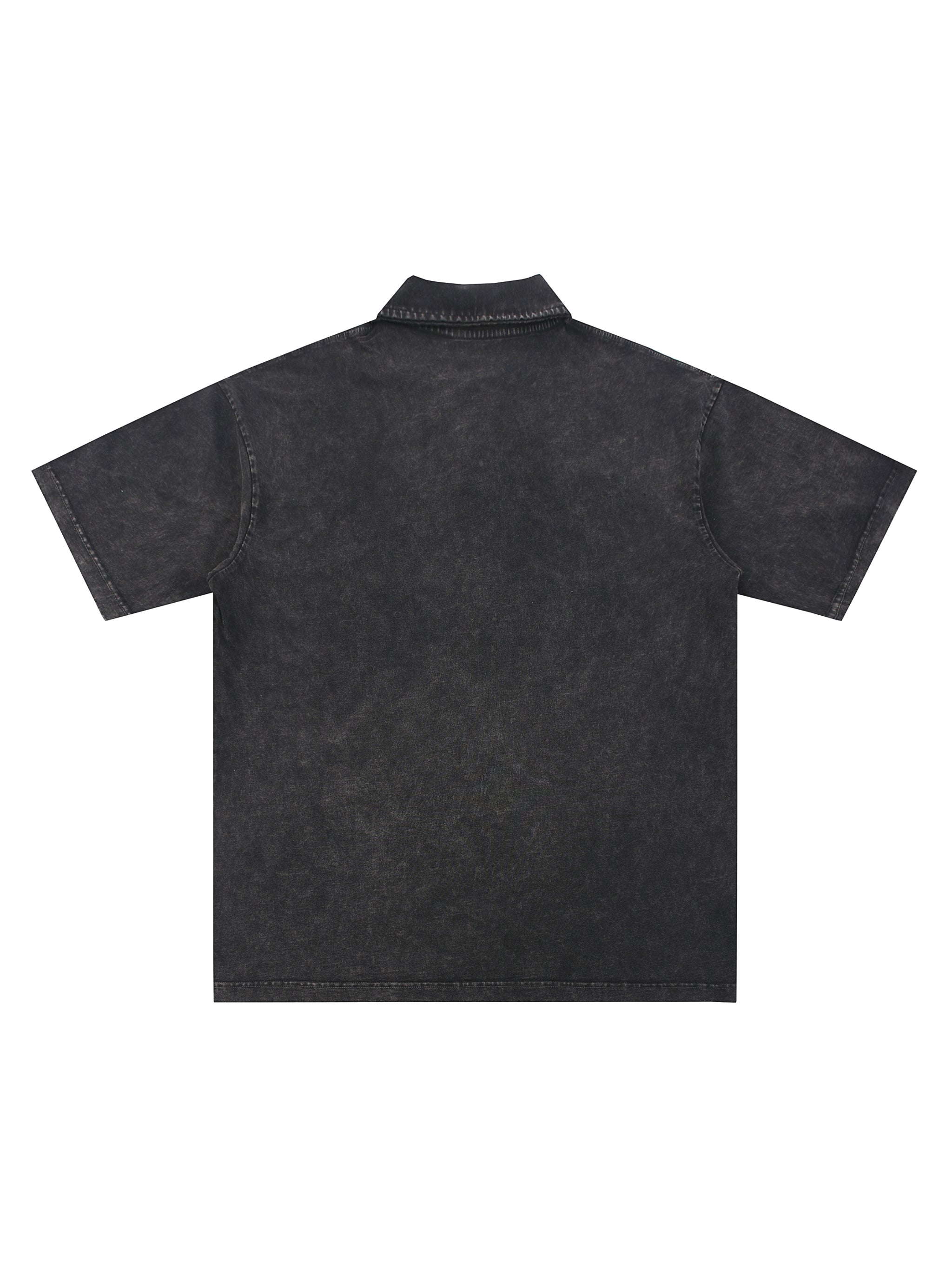 4GVIN "By His Blood" Acid Wash Polo – Charcoal