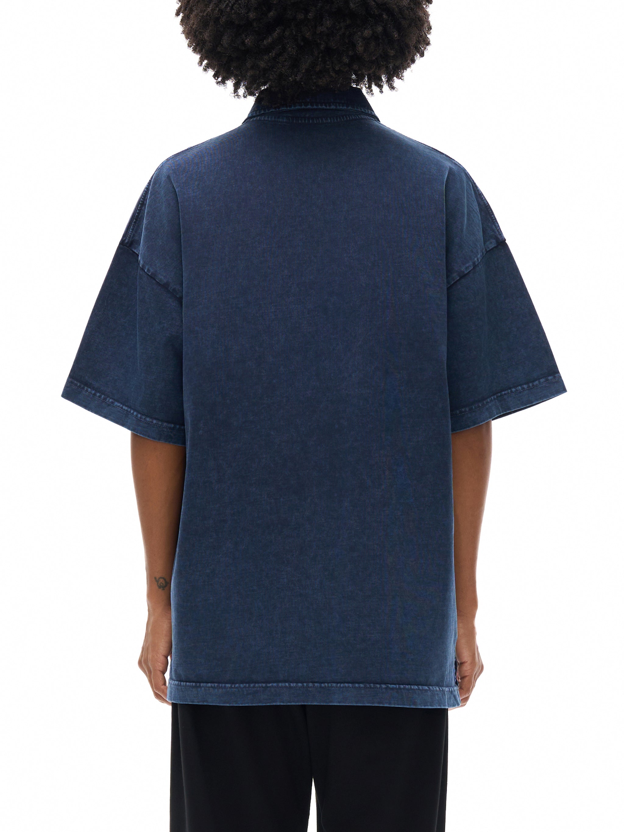 4GVIN "By His Blood" Acid Wash Polo – Charcoal