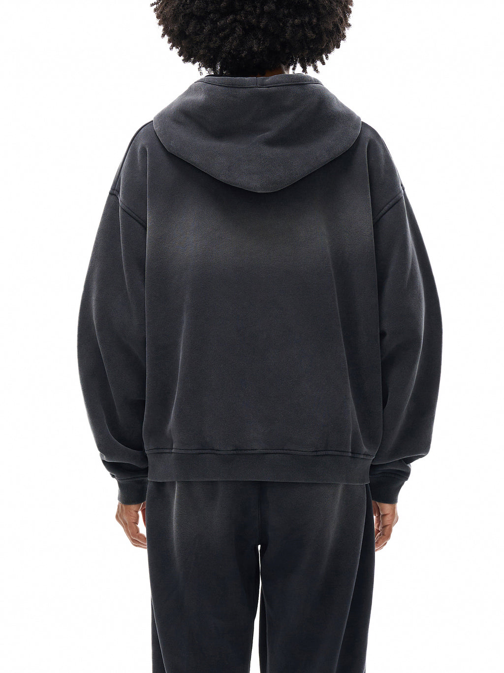 4GVIN ( No Fear ) Sunfade Two-way Zipper Boxy Fleece Hoodie