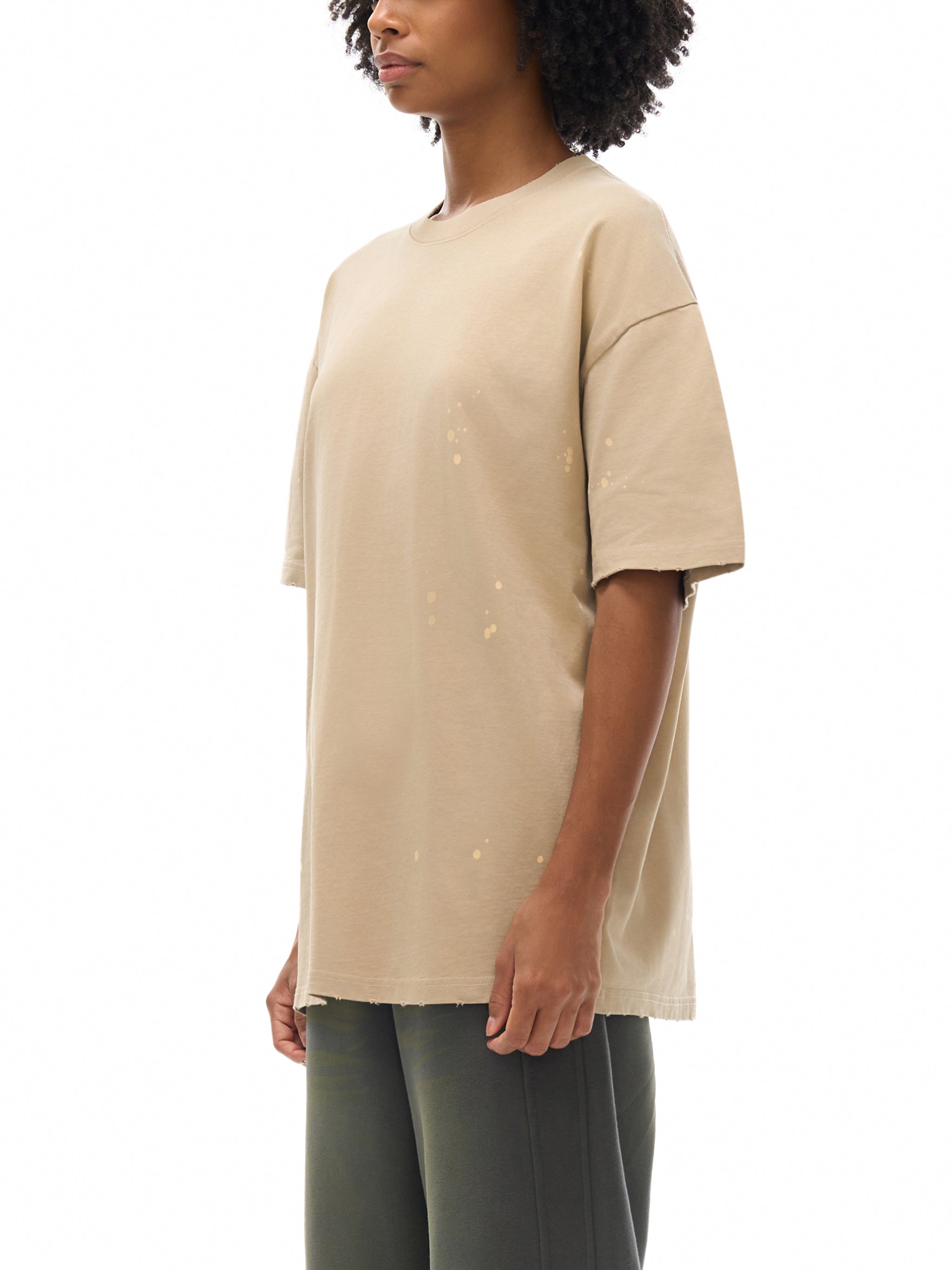 4GVIN Hand-Frayed Sunfade Paint Splatter T-Shirt
