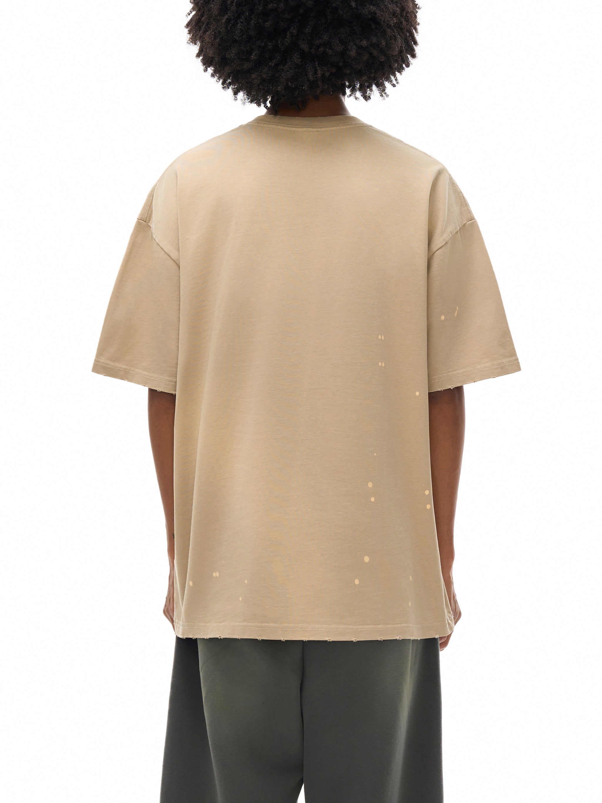 4GVIN Hand-Frayed Sunfade Paint Splatter T-Shirt