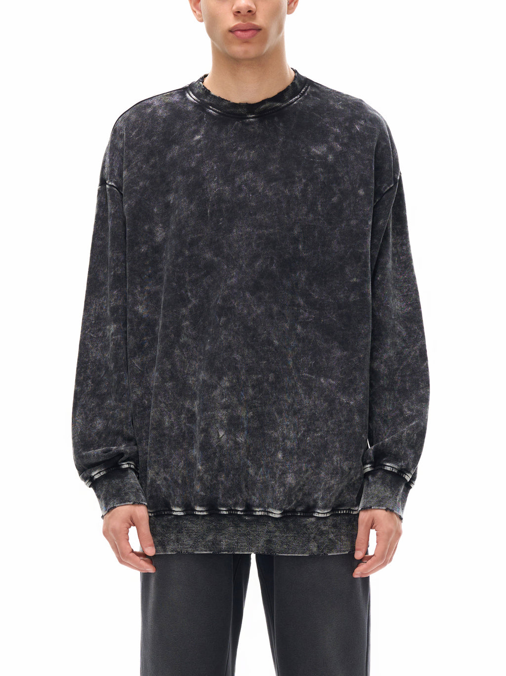 4GVIN Washed Hand-Frayed Sweatshirt