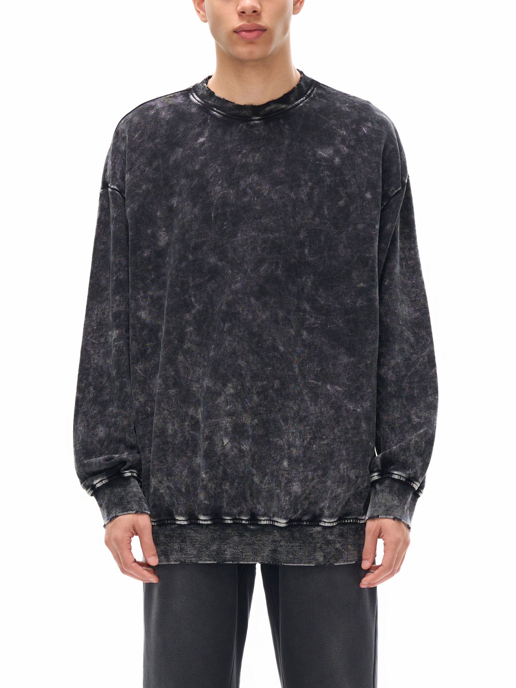 4GVIN Washed Hand-Frayed Sweatshirt