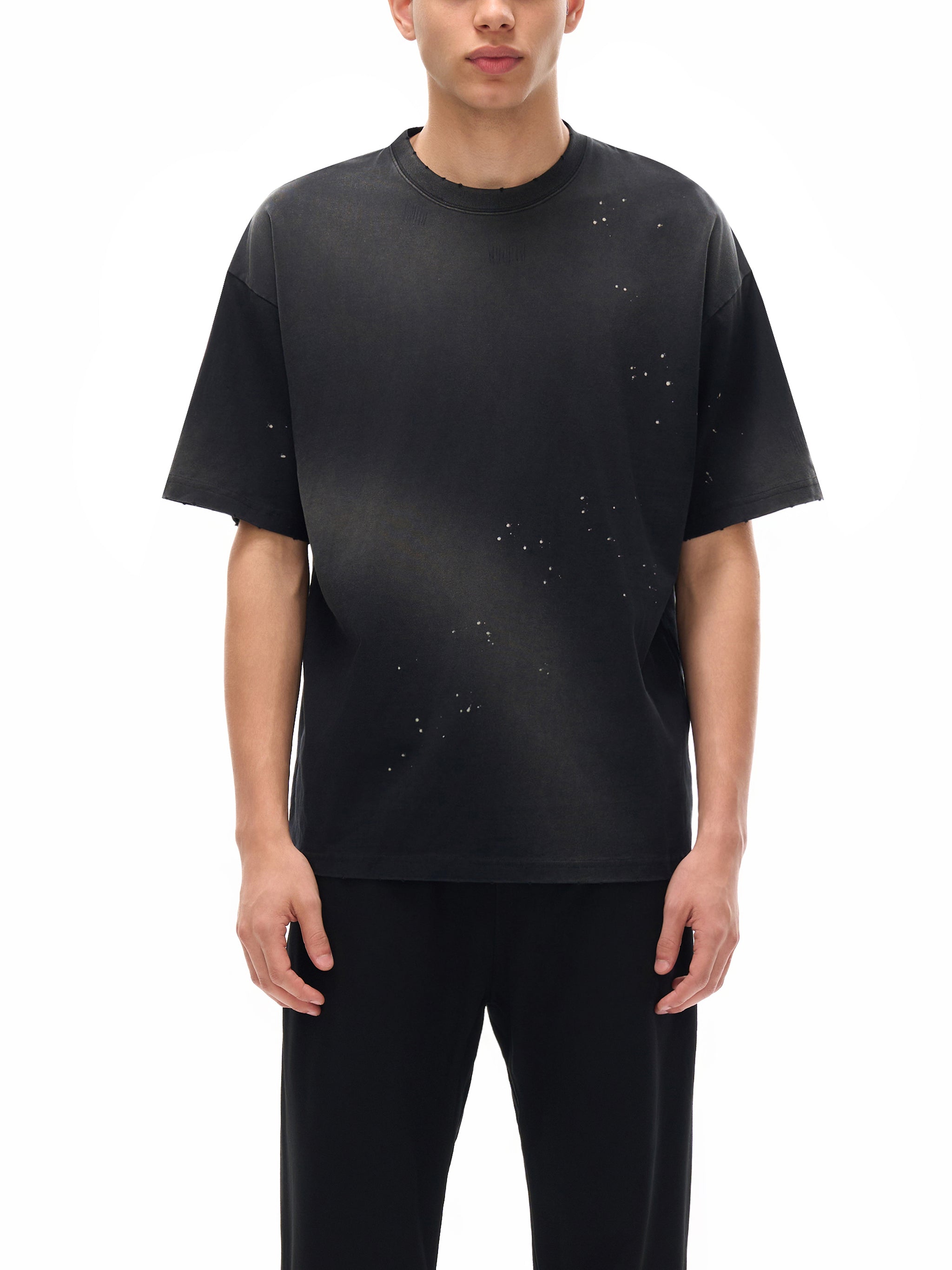 4GVIN Hand-Frayed Sunfade Paint Splatter T-Shirt