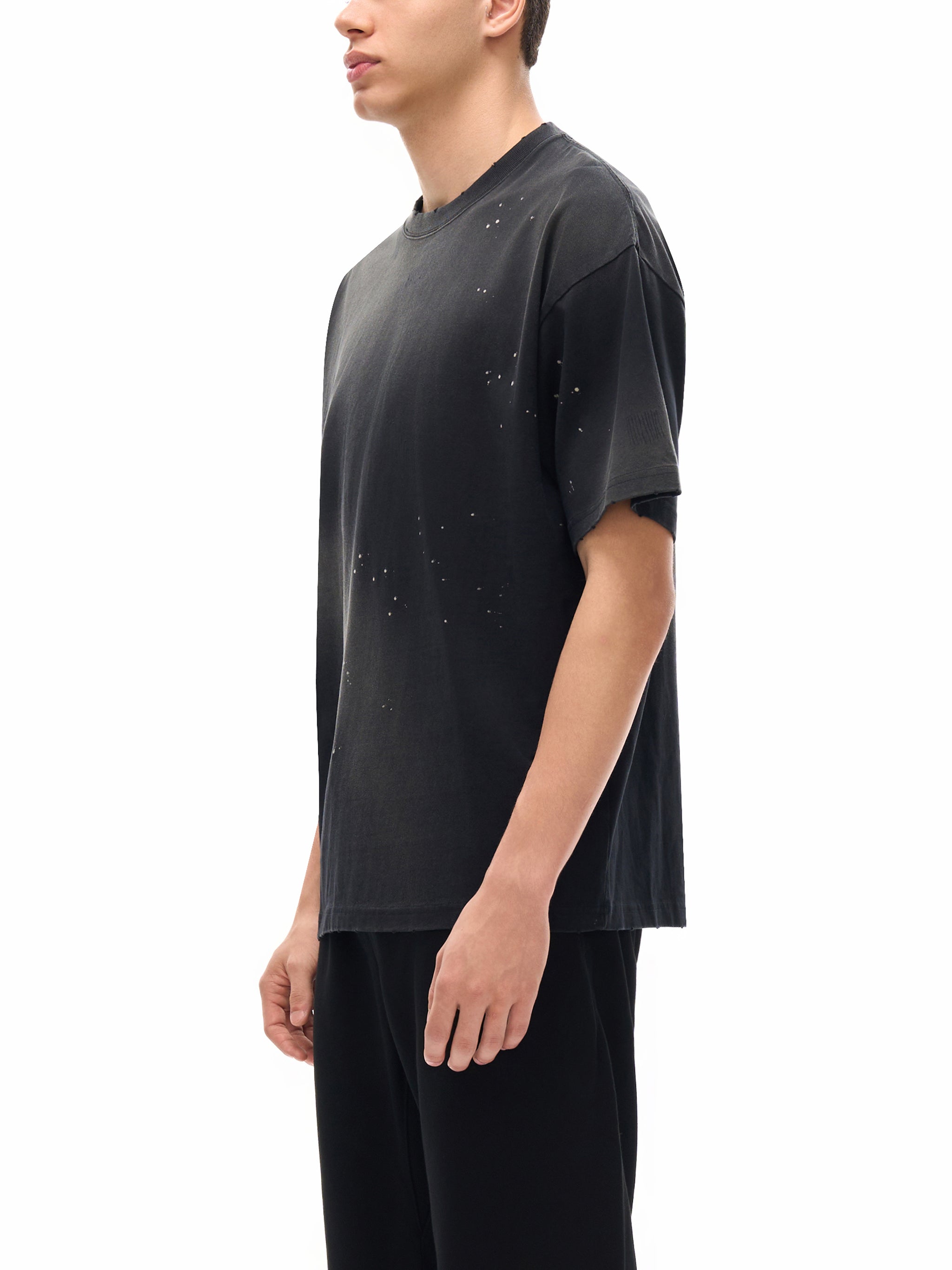 4GVIN Hand-Frayed Sunfade Paint Splatter T-Shirt