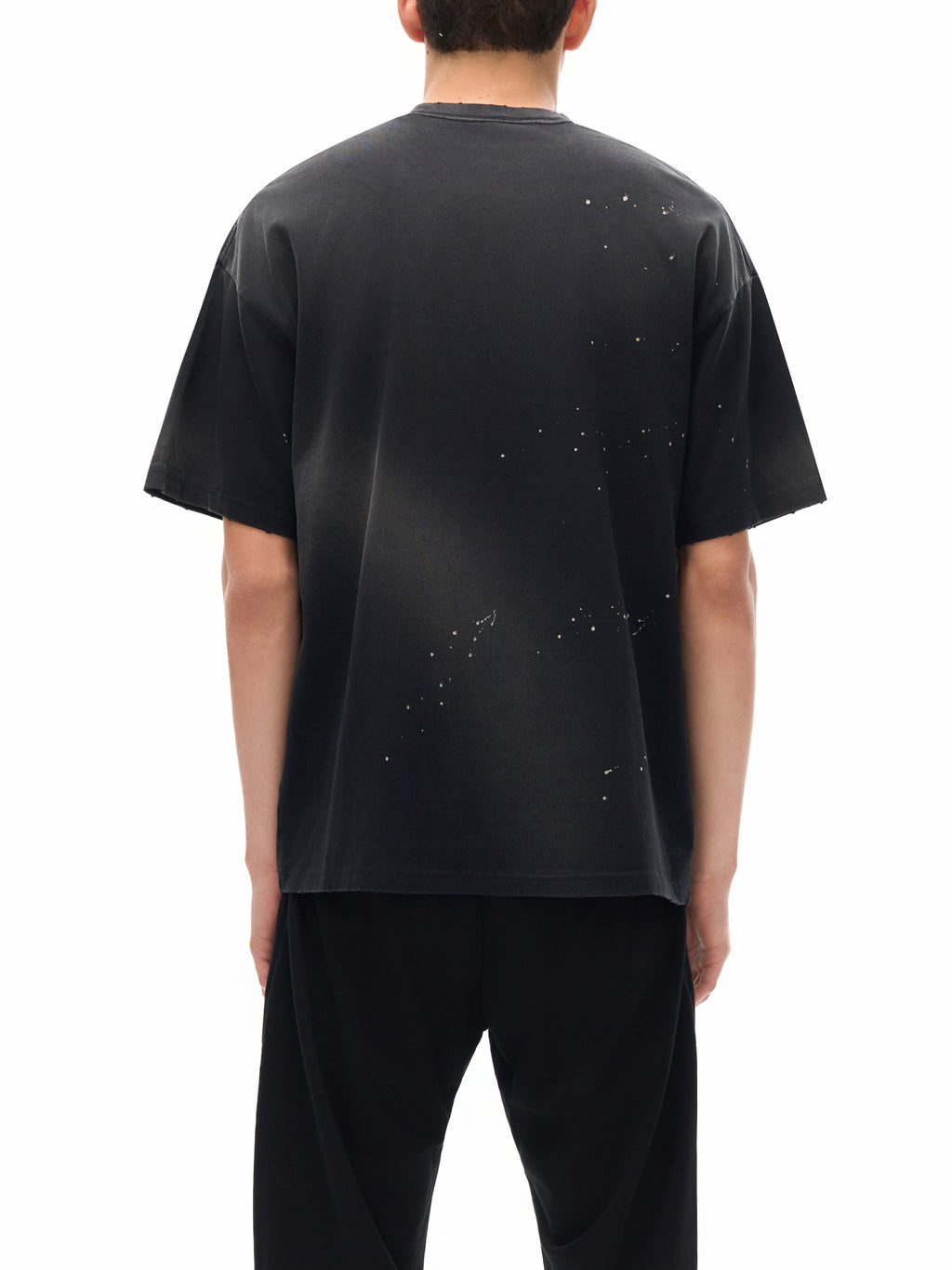 4GVIN Hand-Frayed Sunfade Paint Splatter T-Shirt