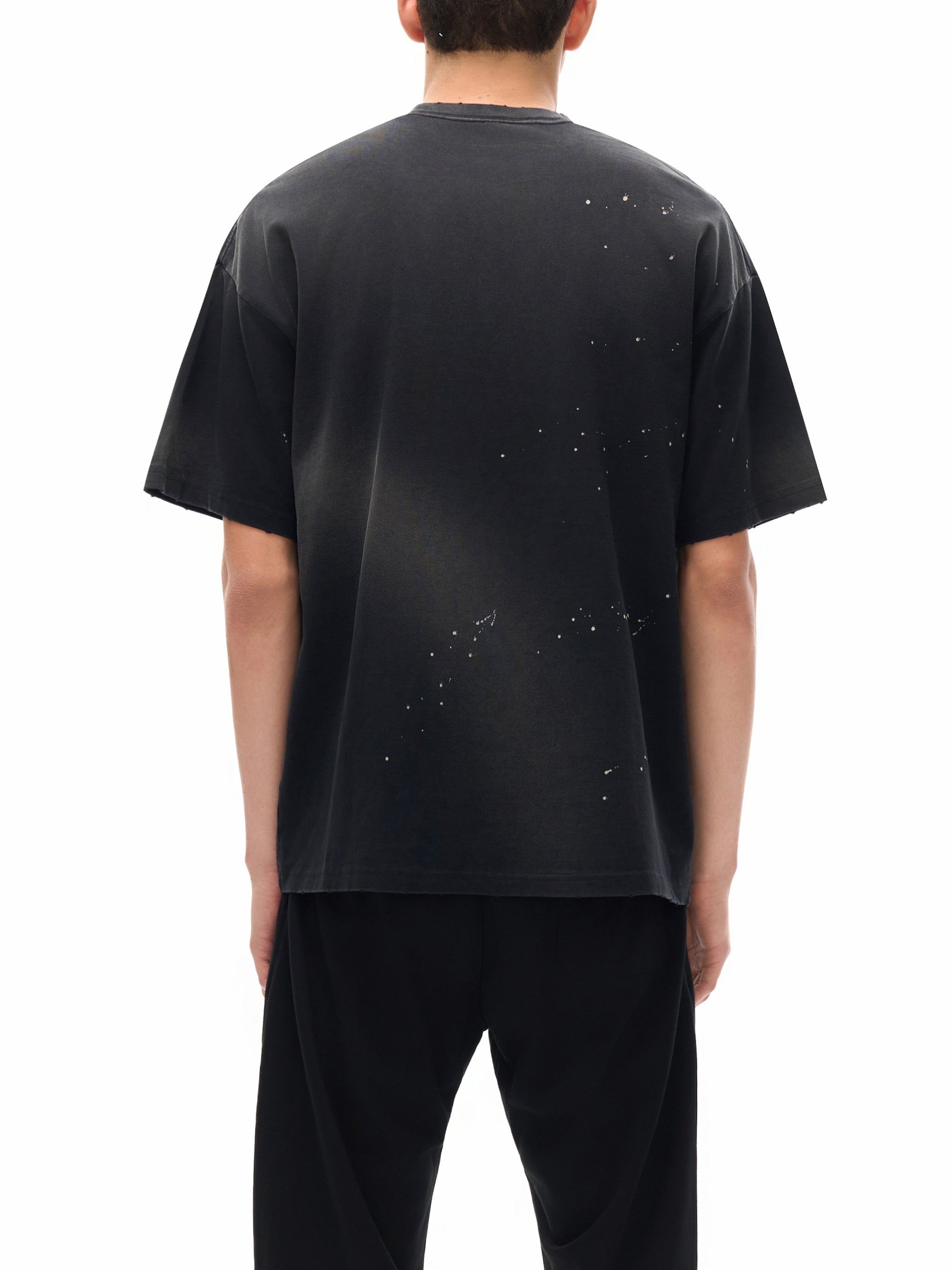 4GVIN Hand-Frayed Sunfade Paint Splatter T-Shirt