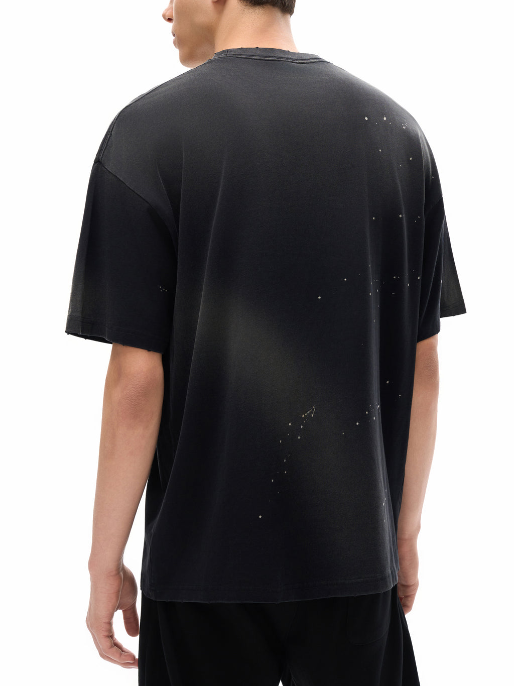 4GVIN Hand-Frayed Sunfade Paint Splatter T-Shirt
