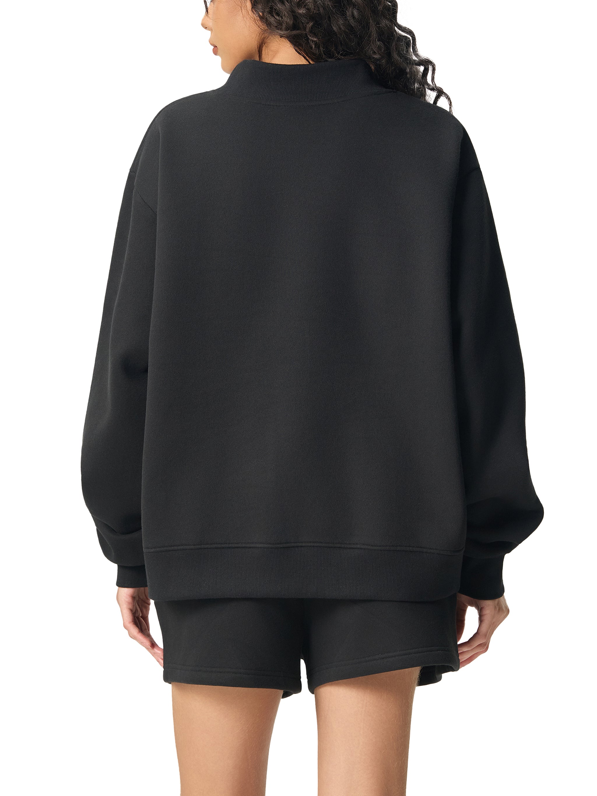 4GVIN "Faith Can Move Mountains" Girls Essential Fleece Mock-Neck Crew Sweatshirt