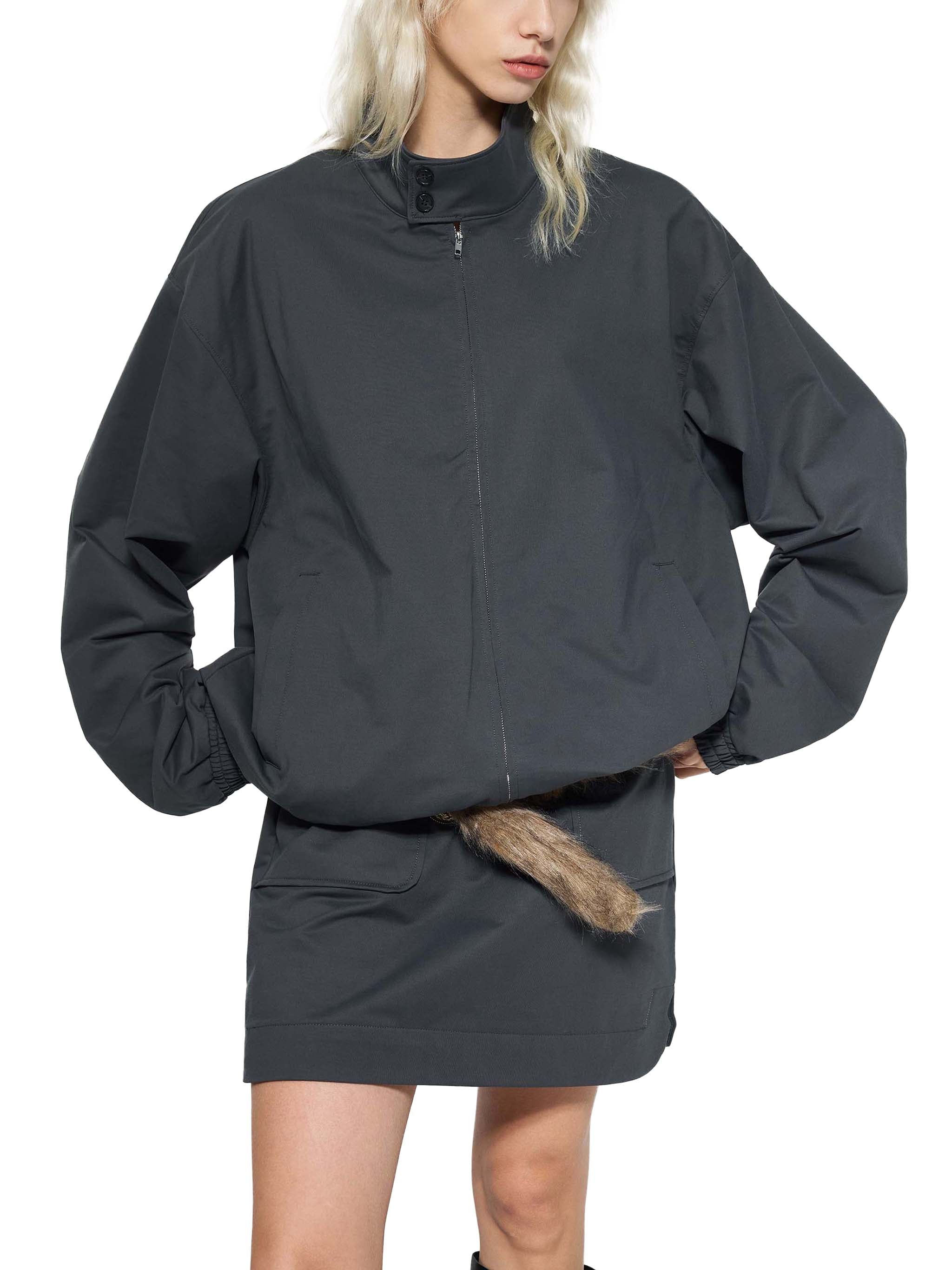 4GVIN Stand Collar Bomber Jacket