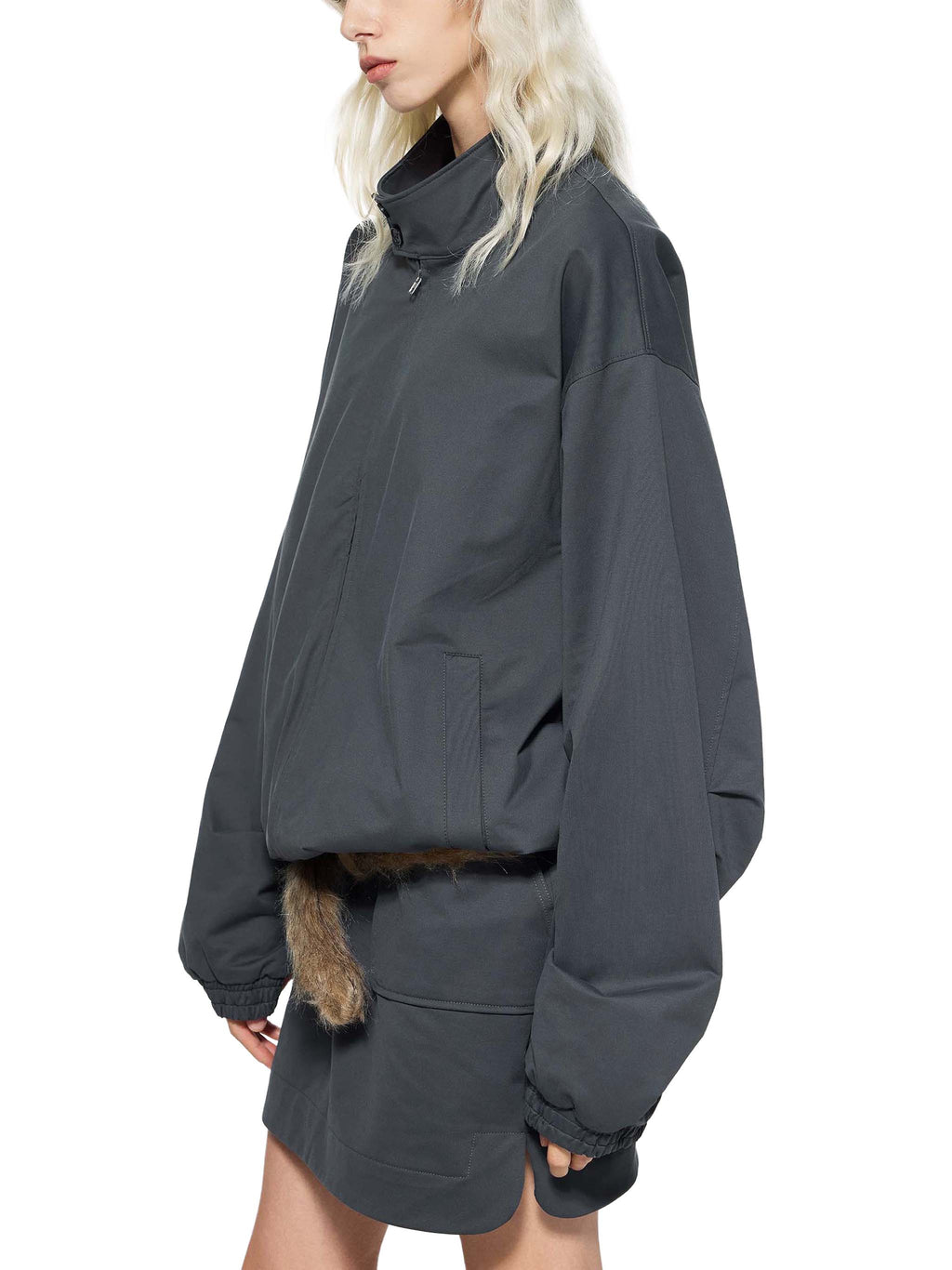 4GVIN Stand Collar Bomber Jacket