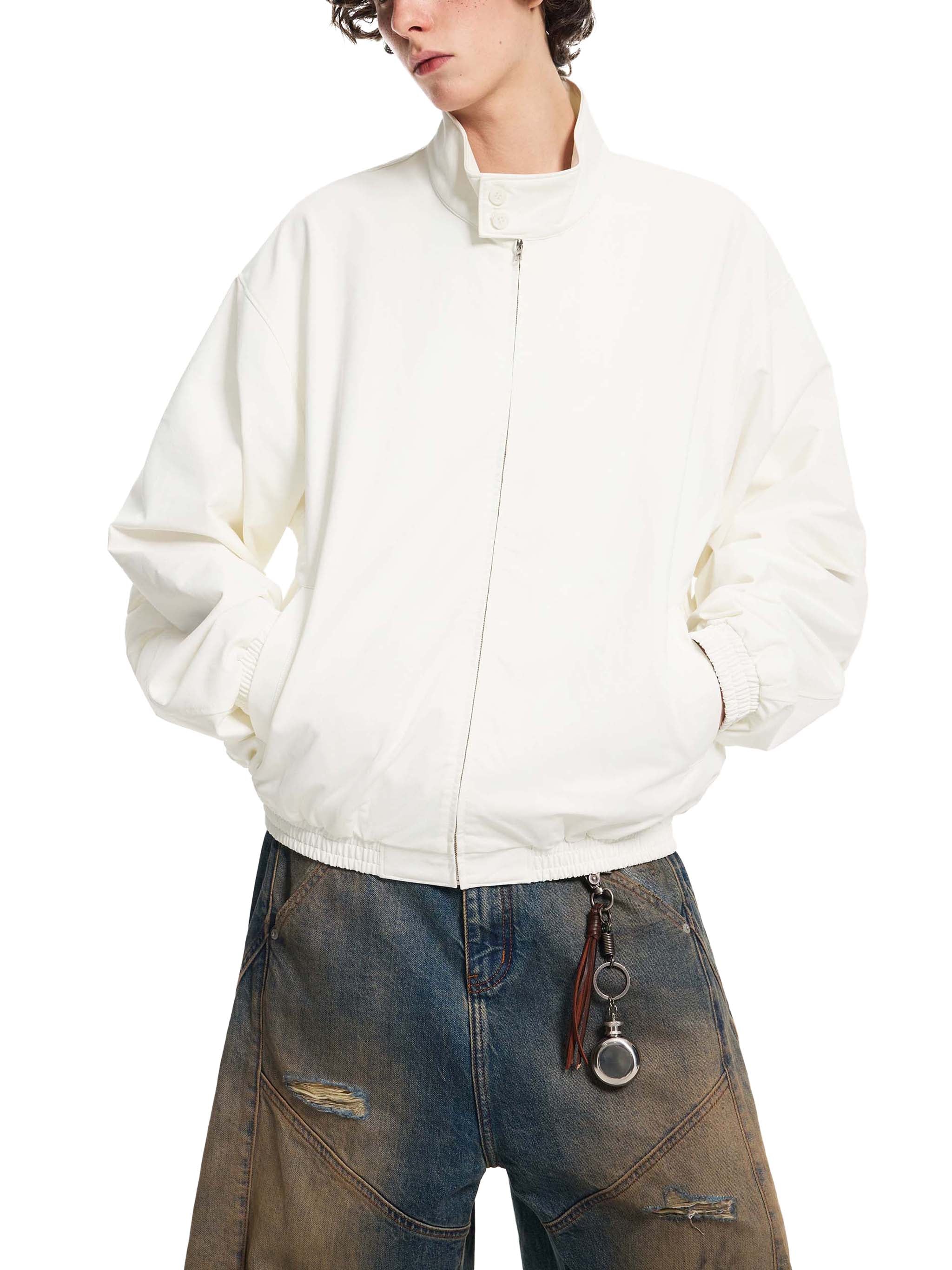 4GVIN Stand Collar Bomber Jacket