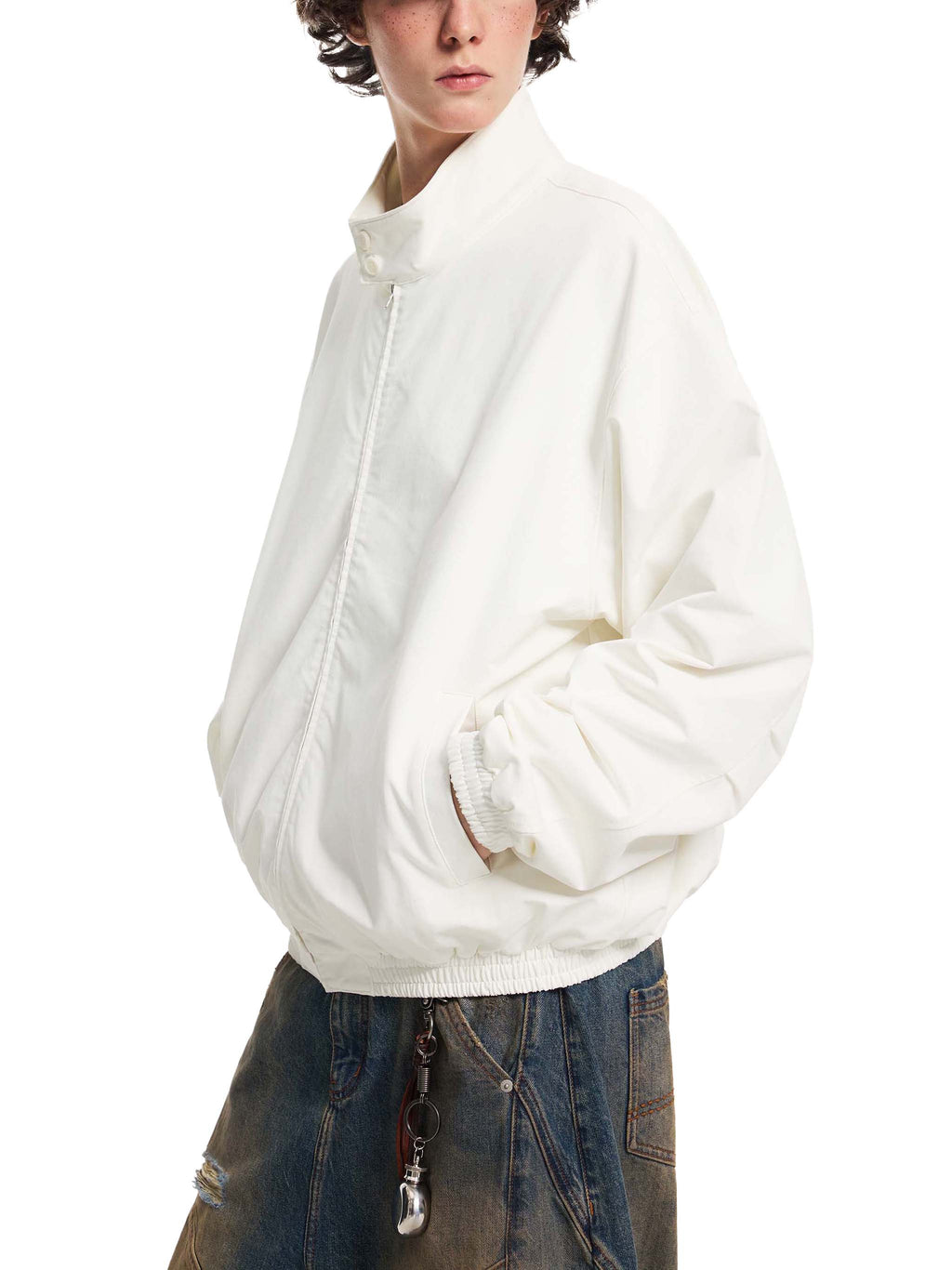 4GVIN Stand Collar Bomber Jacket
