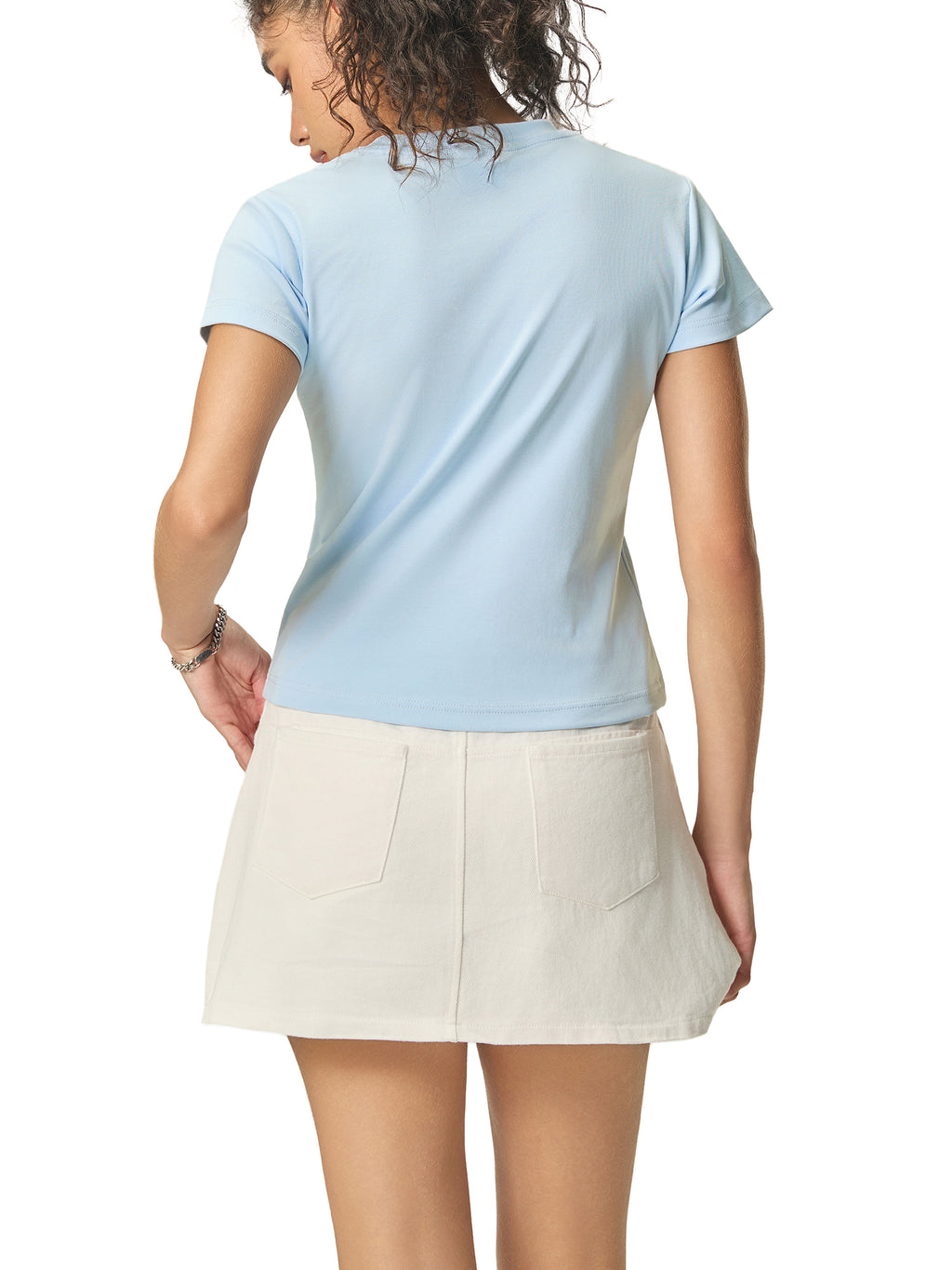 4GVIN "Breath of Life" Girls Essential Bodycon Crewneck T-Shirt