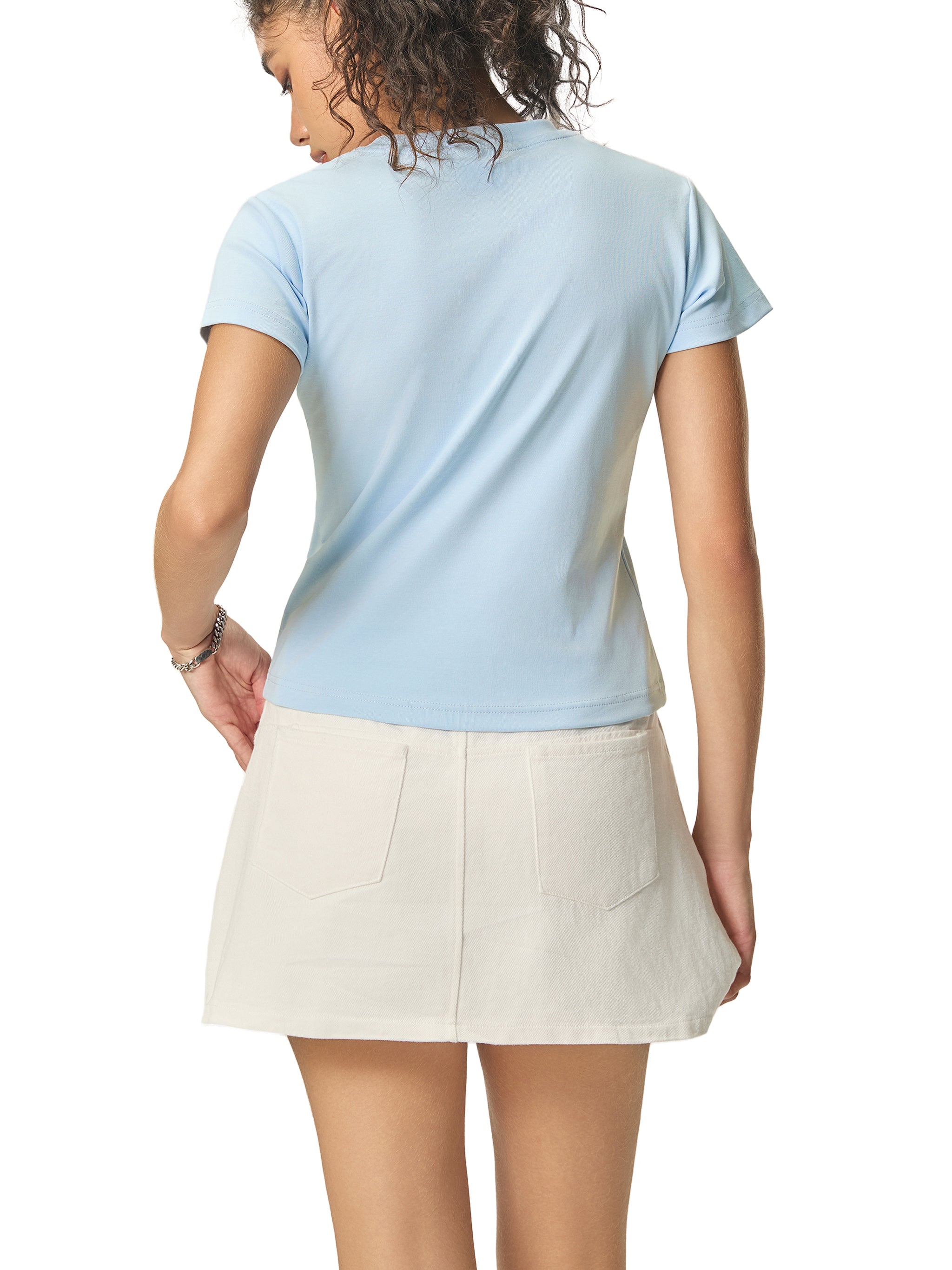 4GVIN "Breath of Life" Girls Essential Bodycon Crewneck T-Shirt