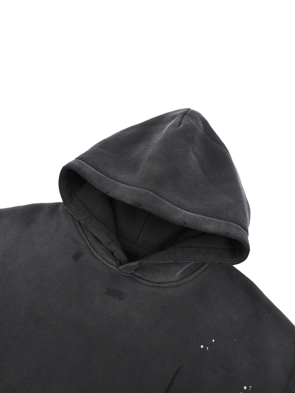 4GVIN Vintage Washed Frayed Fleece Hoodie