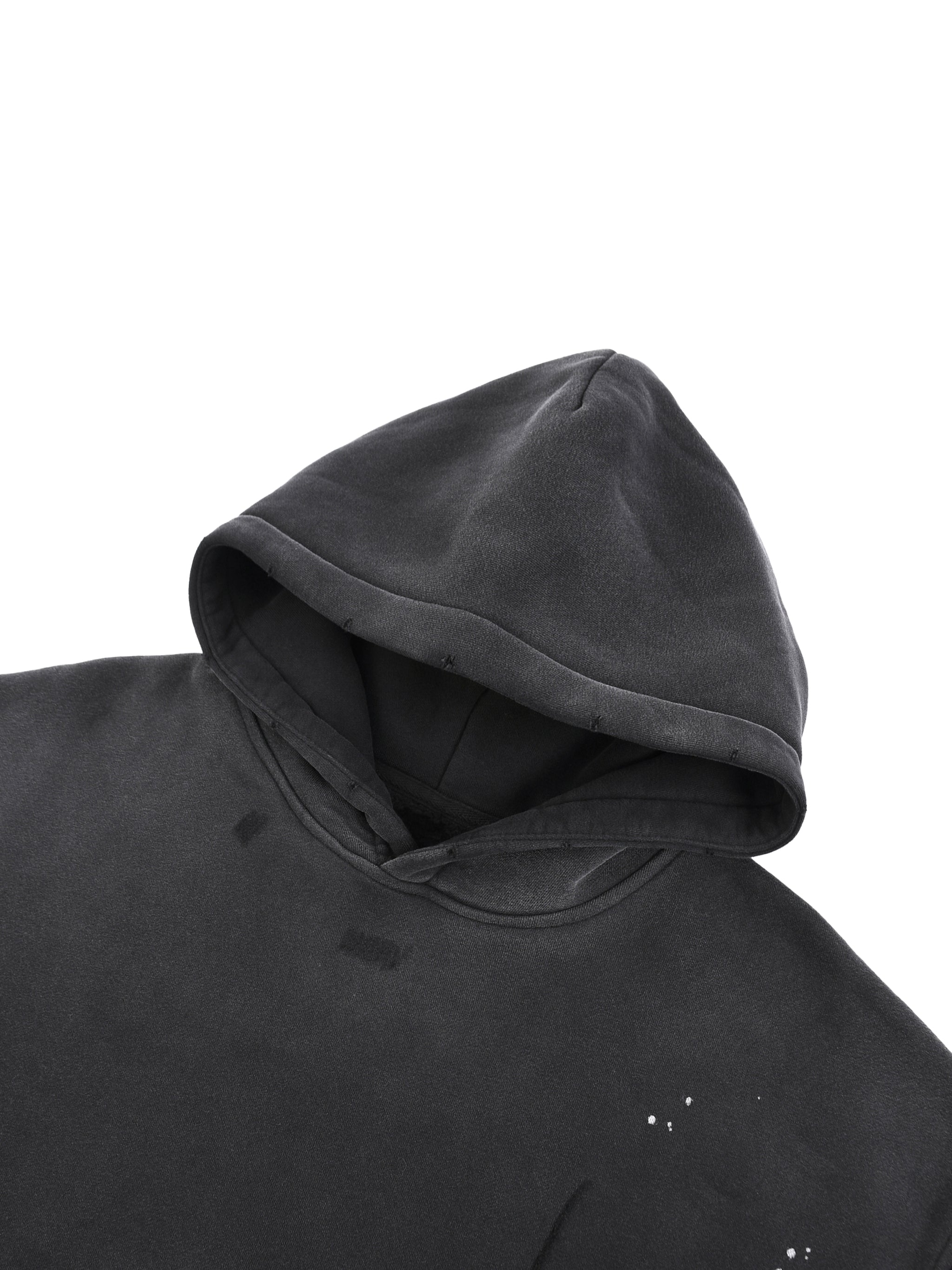 4GVIN Vintage Washed Frayed Fleece Hoodie