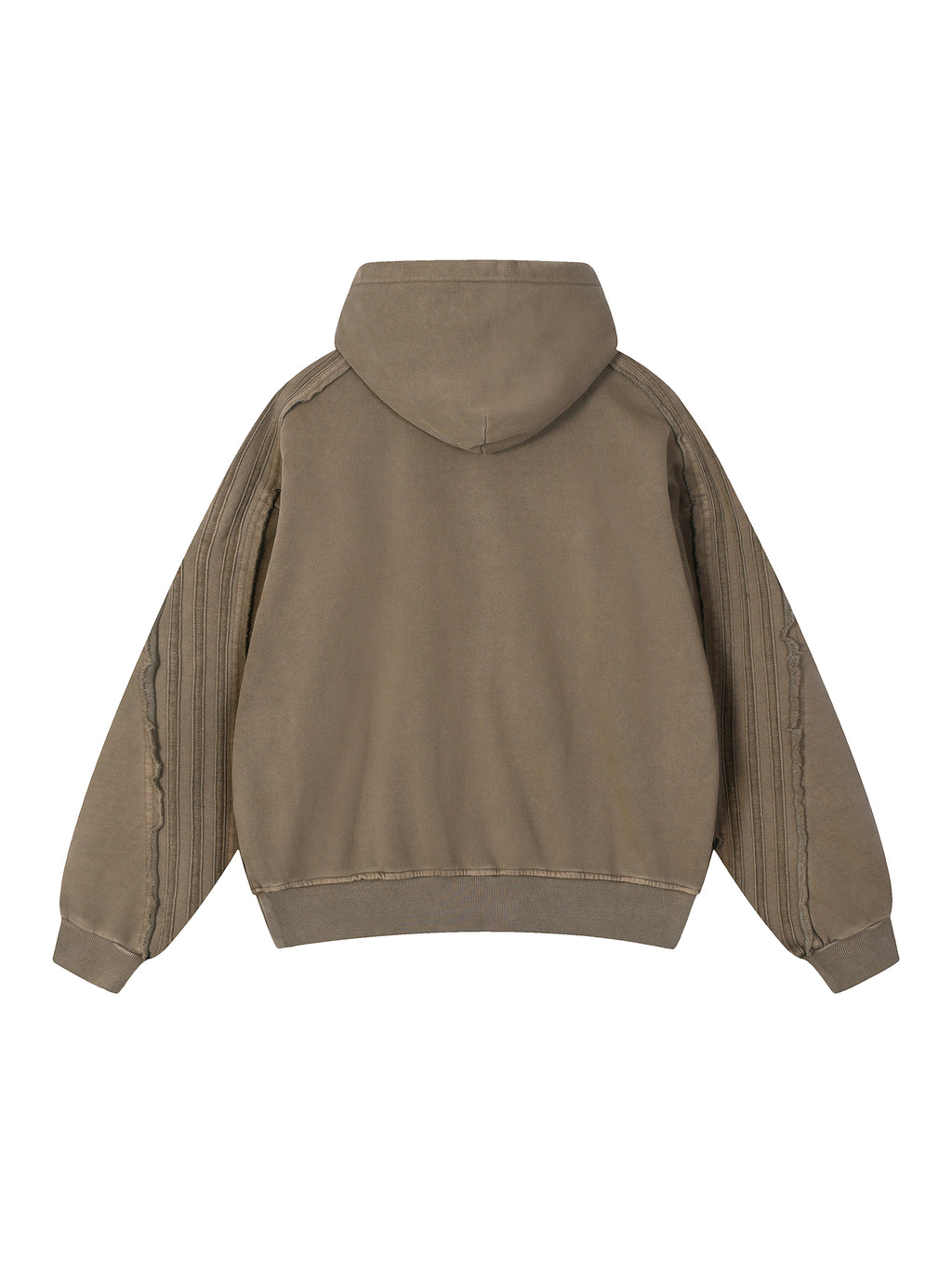 4GVIN Snow Washed Tape Raw Edge Hoodie