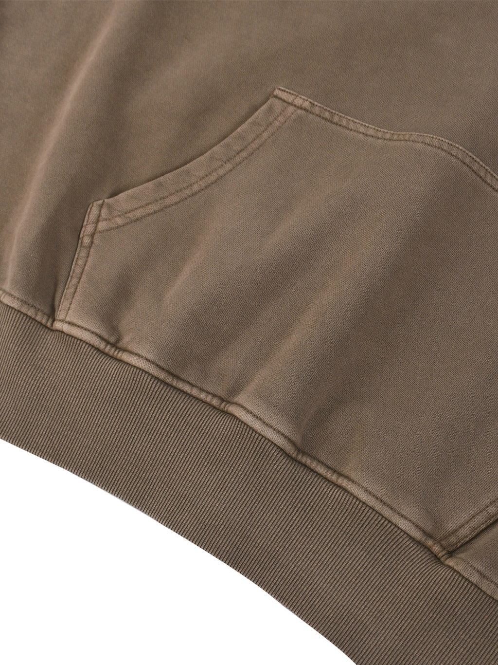 4GVIN Snow Washed Tape Raw Edge Hoodie